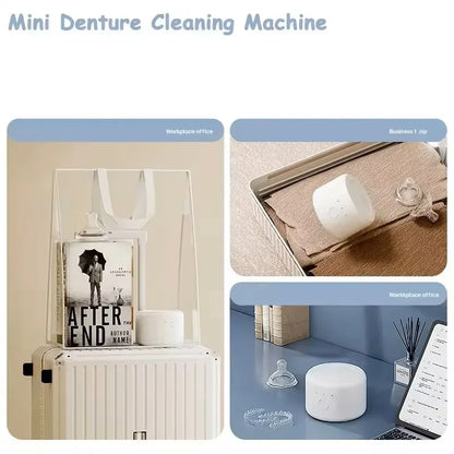 Xiaomi MIJIA Multi-function Ultrasonic Braces Cleaning Machine High Frequency Jewelry Invisible Retainer Denture Cleaner Machine