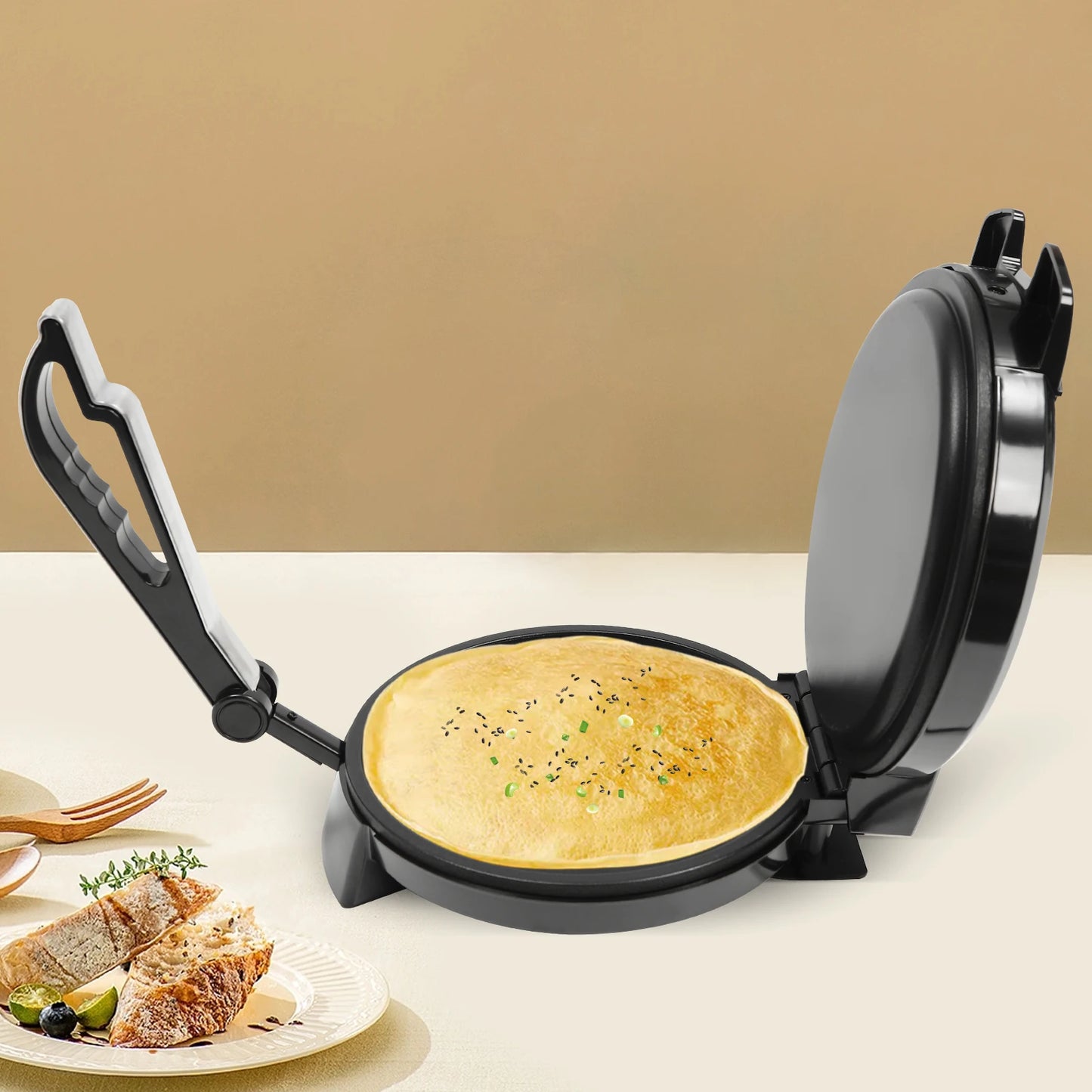 Electric Chapati Roti Maker 1200 W Electric Chapati Maker Naan Roti Press Machine Tortilla Maker for Pancakes