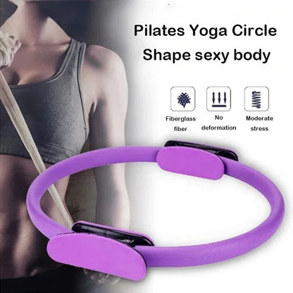 Yoga Fitness Ring Pilates Ring Women Girl Exercise Home Resistance Elasticity Yoga Gym Workout Pilates Circle Yoga Circle  ﻿