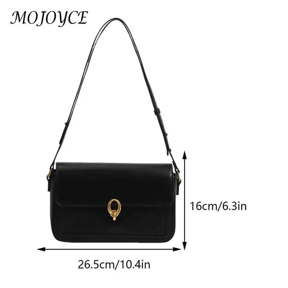 Women Vintage Tote Bag Luxurious Vegan Leather Flap Shoulder Bag with Custom Gold Hardware for Daily Use