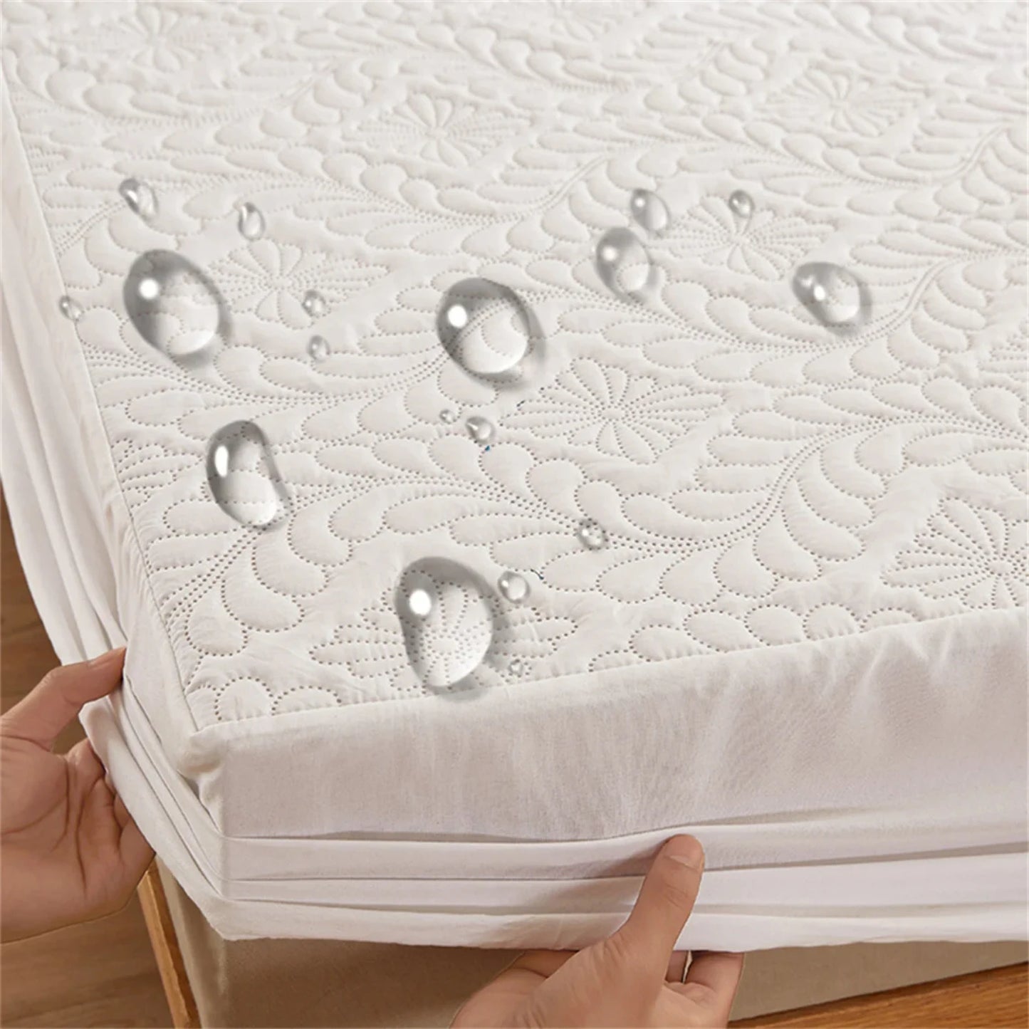 Waterproof Thicken Mattress Pad Protector Fitted Sheets Bed Covers Anti-bacterial Pad  Bed Twin Full Queen King 140/160x200cm