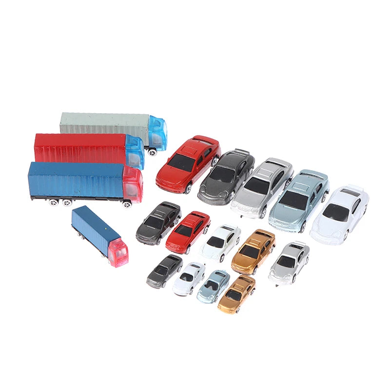 1:100-200 Dollhouse Miniature Car Truck Container Model Car Toy Doll Decor Toy