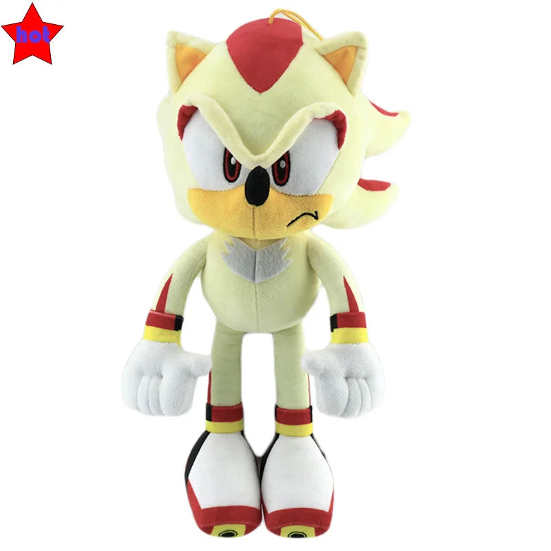 33cm Sonic High Quality Plush Toy Cartoon The Hedgehog Doll Tails Shadow Soft Stuffed Anime Christmas Birthday Gift For Kids