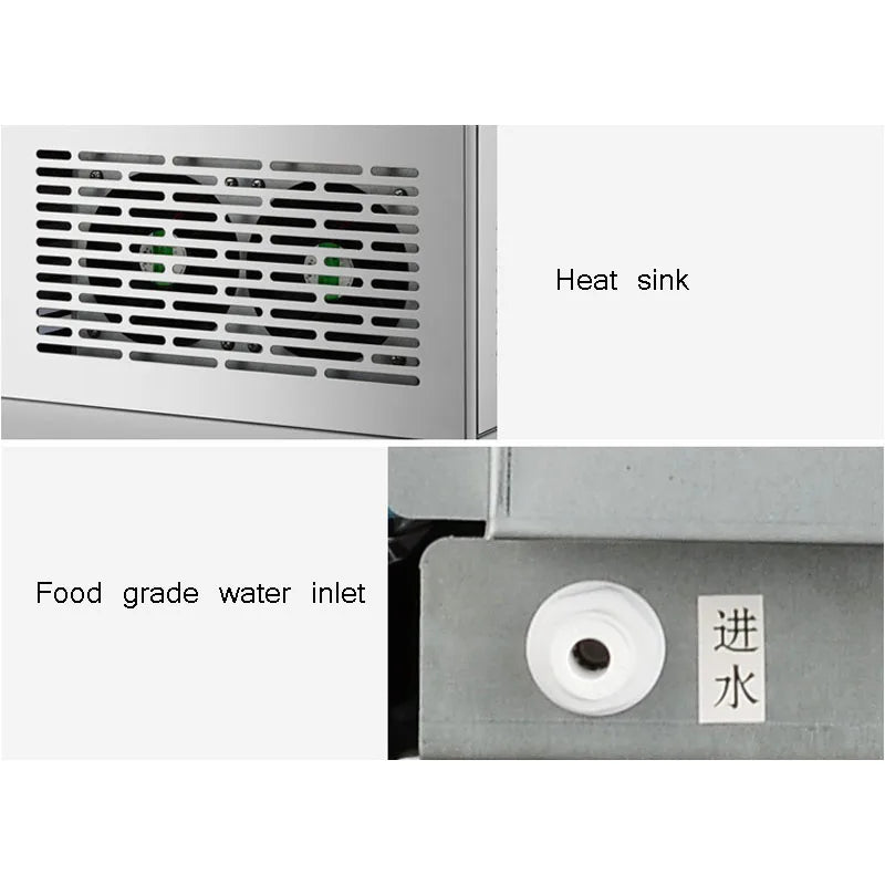 Commercial Ice Maker  Countertop Automatic Built-in Cube  Generator  Electric Cooler Machine Home Appliance