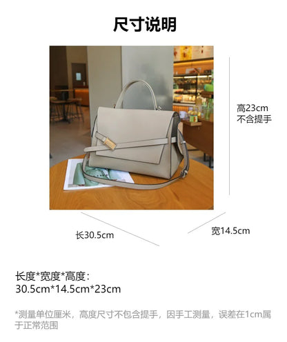 2024 high quality leather tote bags women square handbags luxury designer commuter shoulder crossbody bag large capacity