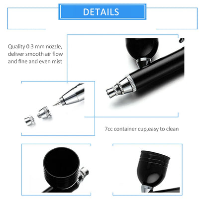 Rechargeable USB Airbrush Kit Portable Airbrush Compressor Spray Pump Handheld Airbrush Gun for FX Makeup Tattoo Painting