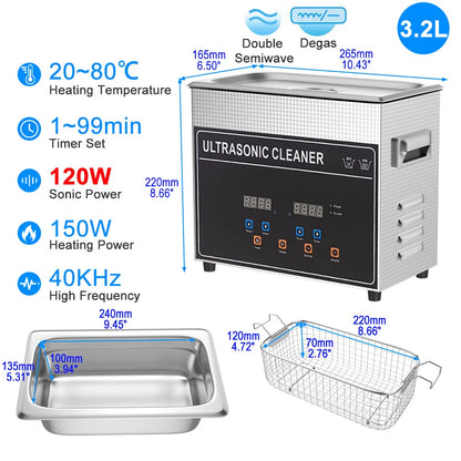 2L 3L 6L 10L 15L 30L Ultrasonic Cleaner US EU AU UK Ultrasonic Bath Washing Dental Retainer 60w 600w Ultrasound Cleaning Machine