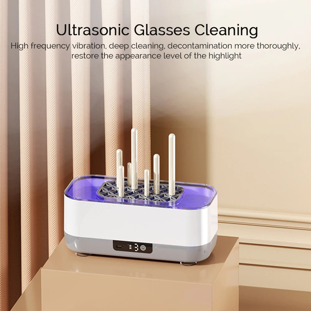 Ultrasonic Glasses Cleaning Ultrasound Jewelry Cleaner Machine High Frequency Ultrasonic Cleaning Bath For Jewelry Makeup Brush