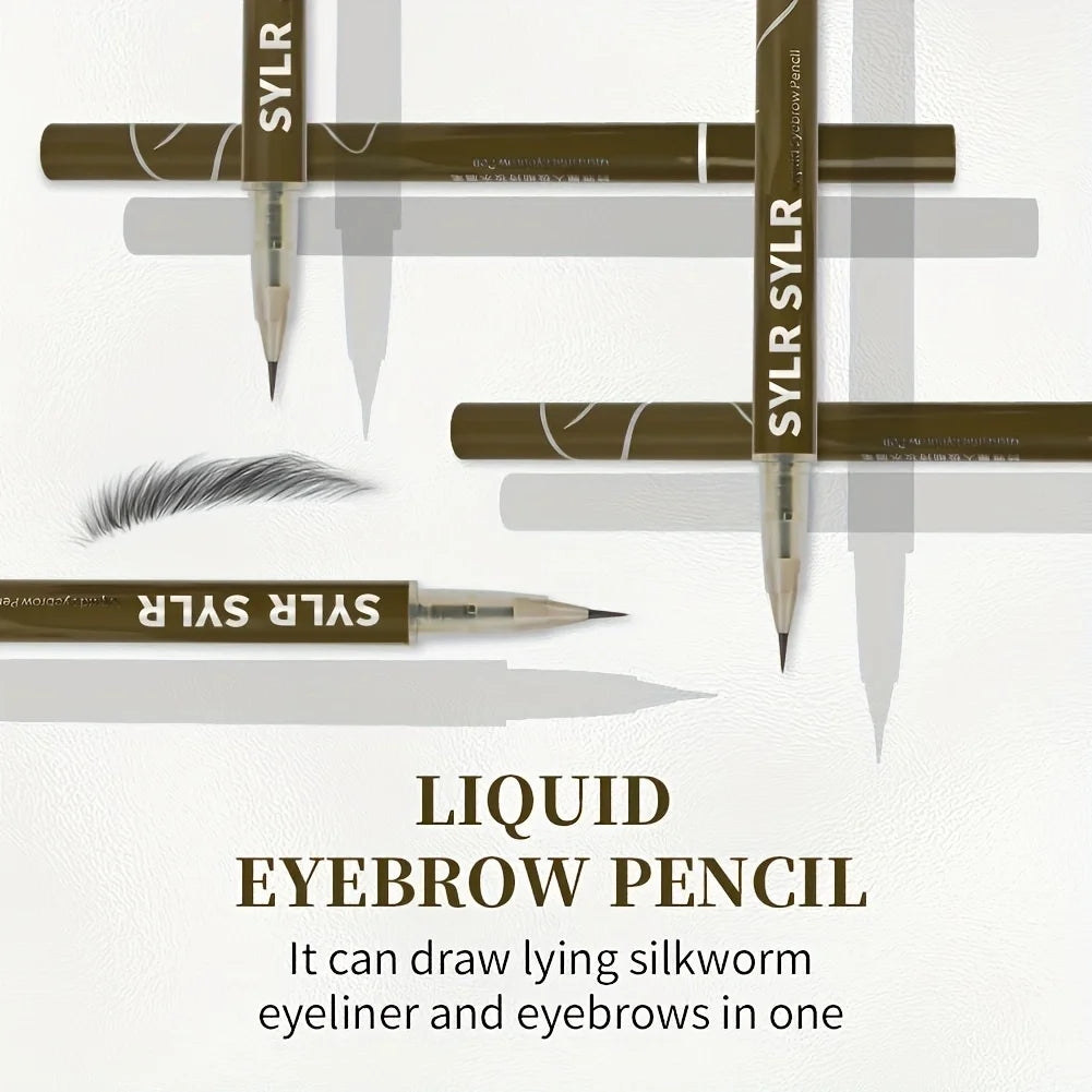 0.008mm Ultra Fine Eyebrow Pen Long Last Smudge Proof Waterproof Sweat-Proof High Pigmented Easy Applying Liquid Eye Brow Pencil