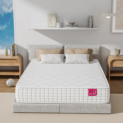 Single Mattress 3FT 9-Zone Pocket Sprung Mattress with Memory Foam and Tencel Fabric - Orthopaedic Mattress - Thickness:9.4 Inch