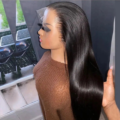 180 Density Glueless Wig Ready To Wear 13X6 Straight Frontal Wig Pre Plucked 5X5 Closure Wig 360 Lace Front Human Hair Wig