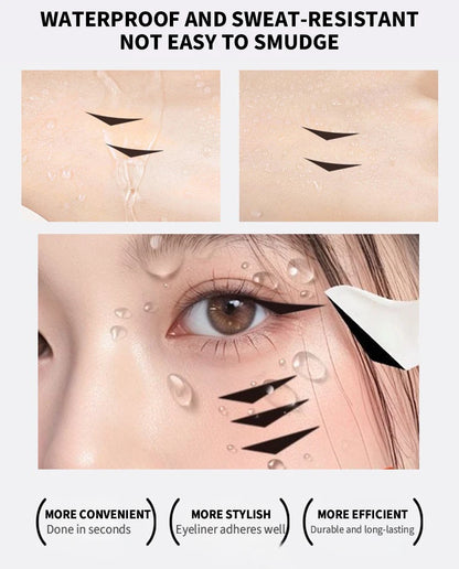 Waterproof Lower Eyelash Stamp Set New Easy To Use Quick Dry Eye Liner Portable 0.01mm Tip Lower Lash Stamp With Ink 2 In 1