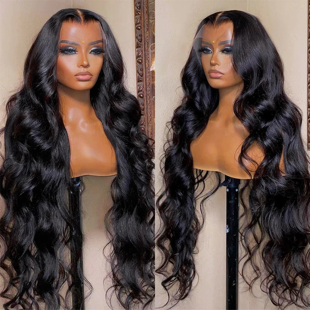 13x6 13x4 360 Full Transparent Lace Front Human Hair Wig 200% Body Wave Lace Frontal Wig Preplucked Lace Front Wigs For Women