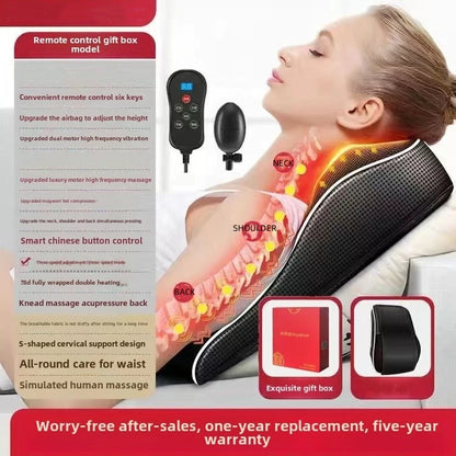 Manufacturer Direct Electric Shiatsu Head Neck Cervical Ttraction Body Massager Car Back Pillow with Heating Vibrating Massage D