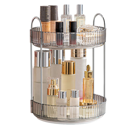 360 Rotating Makeup Organizer Large Capacity Multi-Layer Cosmetic Organizer Transparent for Living Room/Dressing Table/Bathroom