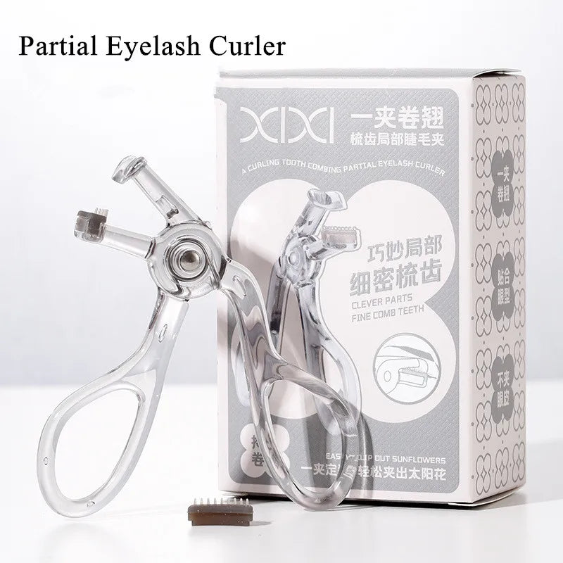 Wide-Angle Partial Eyelash Curler Portable One-Clip Curling Comb Tooth Lashes Curler Easy To Operate Styling Enlarge Eyes Tool