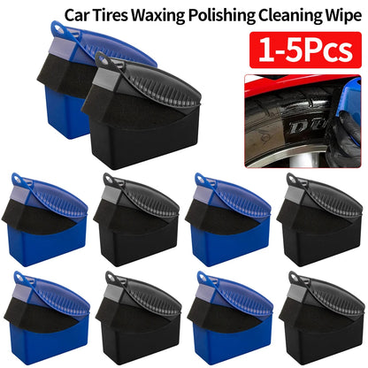 1-5Pc Washing Tire Contour Dressing Applicator Pad Washing Tire Tyre Wheel Rim Wheel Contour Detailing Dressing Shine Pad Sponge