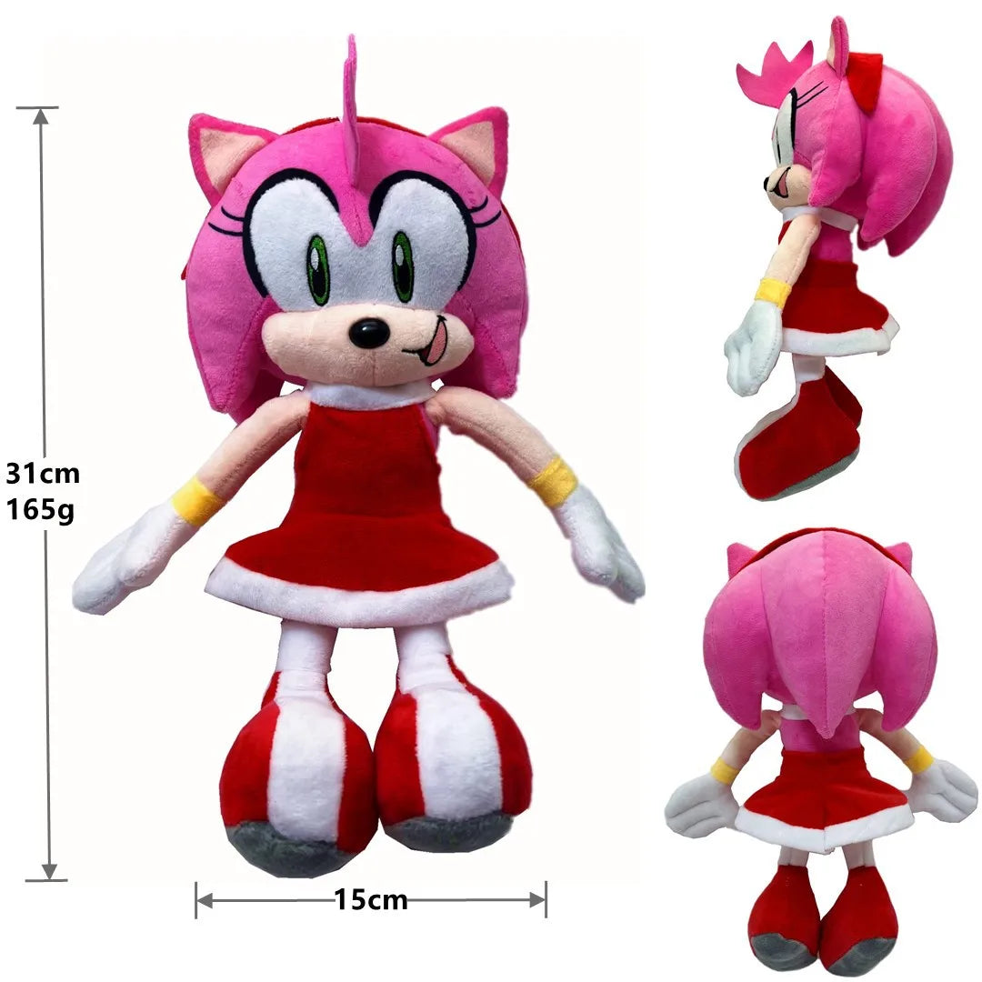 New Arrival Super Sonic Plush Toy The Hedgehog Amy Rose Knuckles Tails Cute Cartoon Soft Stuffed Doll Birthday Gift for Children