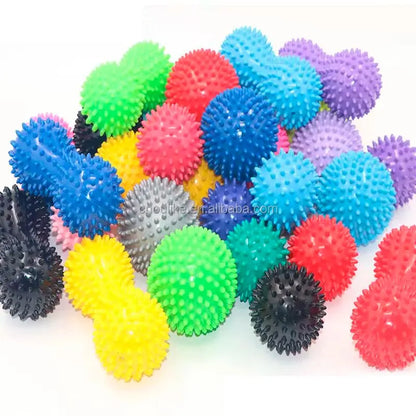 1Pc Peanut Massage Ball Colorful PVC Spiky Massage Ball Muscle Pain Stress Sensory Ball Foot Muscle Massager Relaxation