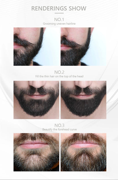 Sevich Waterproof Beard Filler Beard Hair Shadow Powder Root Cover Up Concealer Fill In Thinning Instantly Modify Fluffy Powder