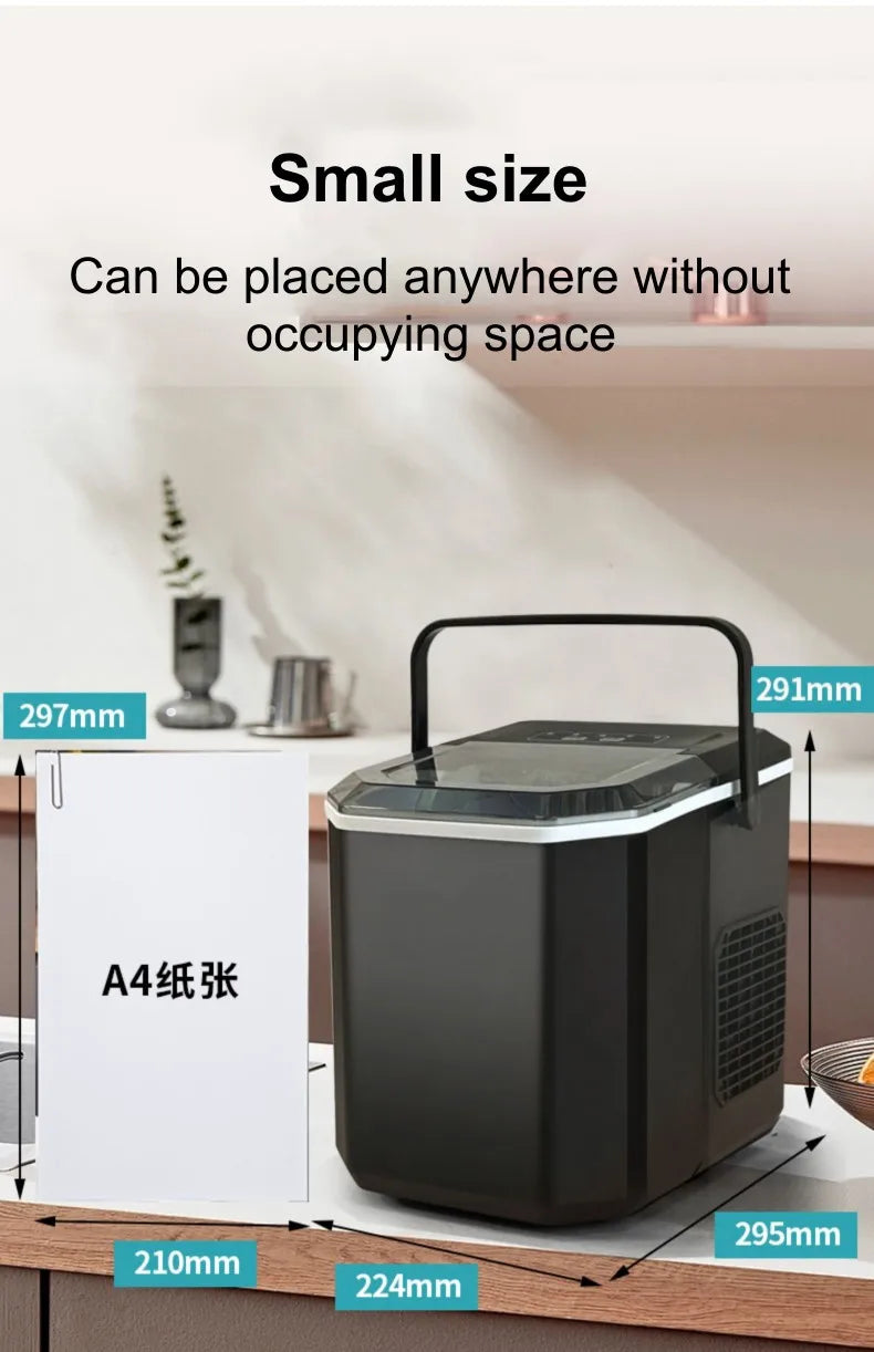 15KG Ice Machine Portable Electric Ice Maker Machine Mini Countertop Ice Cube Maker Appliance Home Commercial Ice Ball Maker