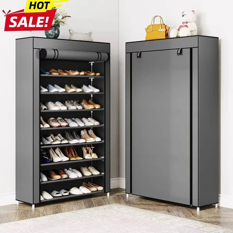 Simple shoe rack multi-layer space-saving and economical household dustproof storage shoe cabinet dormitory door simple cabinet