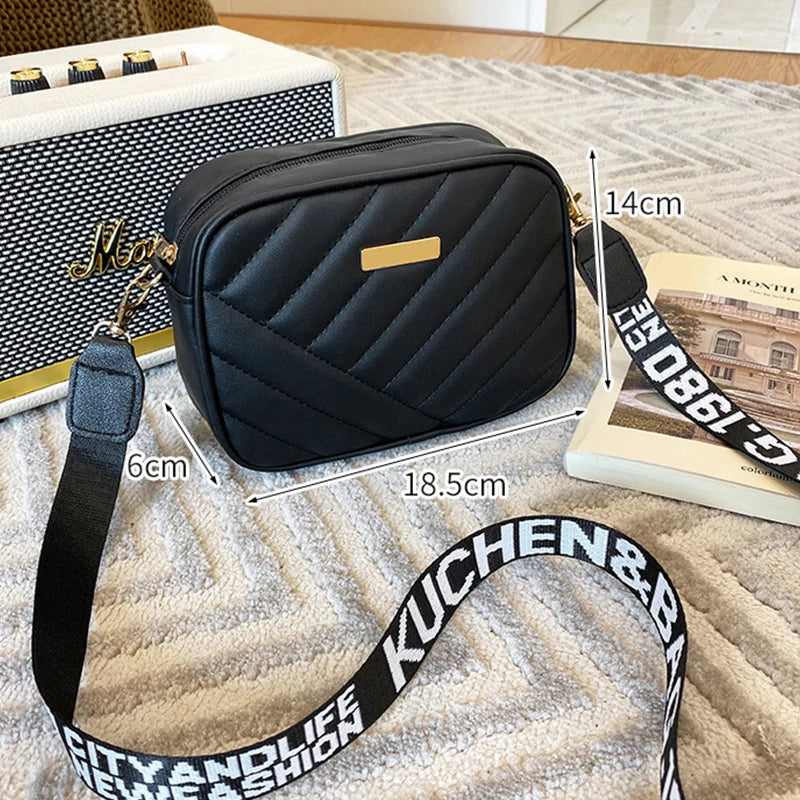 Shell Crossbody Bag for Women Fashion Small PU Leather Shoulder Bags Luxury Designer Quilted Female Zipper Purse and Handbags