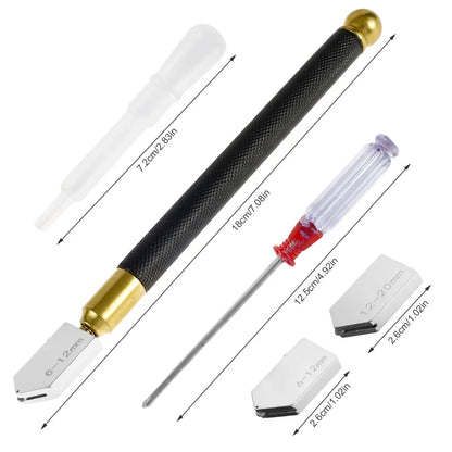 Professional Glass Cutter Tool For Thick Glass6-22mm Carbide Tip Cutting Head Tile Cutter Glass Cutter For Ceramic Mirror Mosaic