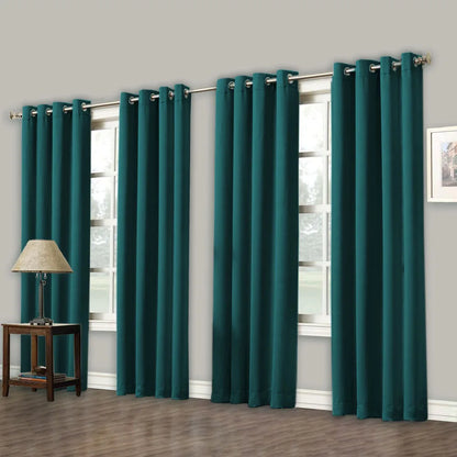 4 Panels Set Grommet Blackout Curtains for Bedroom and Living Room - Thermal Insulated Room Darkening Curtains