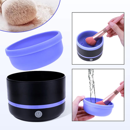 Electric Super-Fast Spinner Automatic USB-C Make Up Brush Cleaner Machine Deep Clean for Liquid Foundation/Eyeshadow/Blush Brush