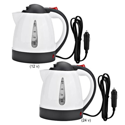 1000 ML Car Hot Kettle Car Truck Water Heater Auto Shut-Off 12/24 V Travel Electric Kettle Large Capacity Stainless Steel Kettle