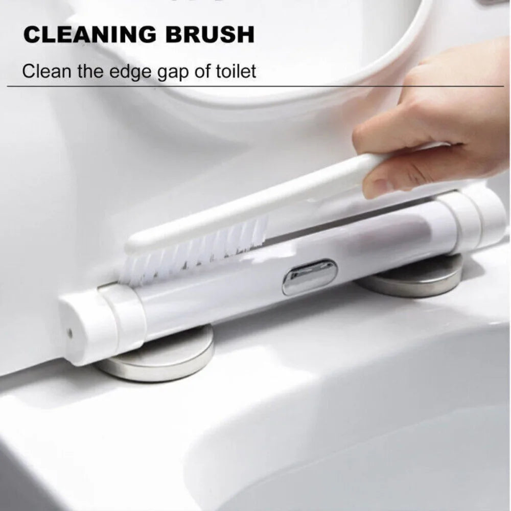 Upgraded Silicone Brushes With Toilet Brush Holder Soft Bathroom Cleaning