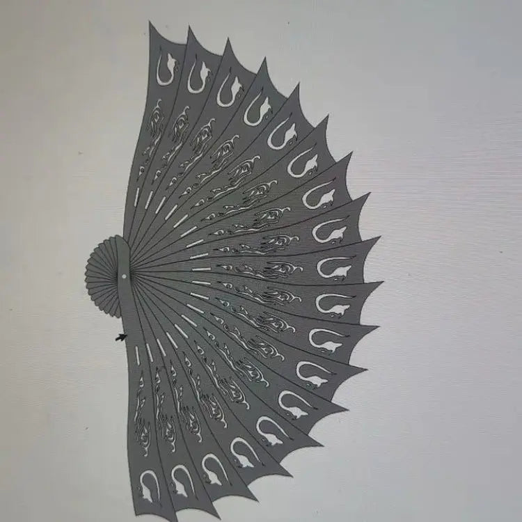 Self-Defense Metal Folding Fan Stainless Steel Fan Ancient Style Hollow Fan Kung Fu Fan Decoration Crafts