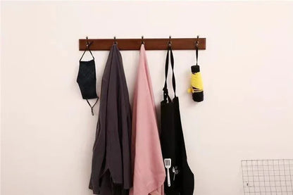 Wall Mounted Solid Wood Coat Rack with Hooks Hats Clothes Hanger Closet Organizer Perchero Furniture for Hallway Entrance Decor