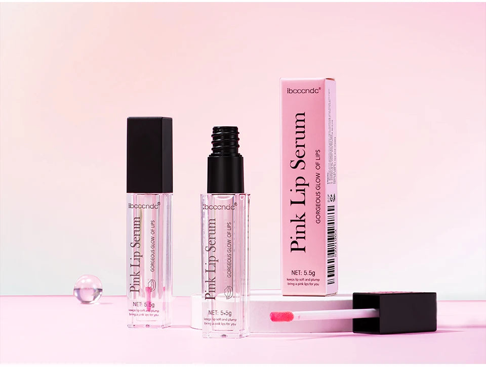 Pink Lips Serum Lip Balm Plumper Serum Reduces Fine Lines Brighten Lipgloss Anti-Drying For Women Pink Lips Instant Volumising