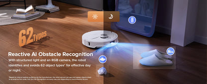 roborock Qrevo Master Robot Vacuum and Mop Combo, 10,000Pa Suction, FlexiArm Design Side Brush & Mop, Auto Mop Washing & Drying