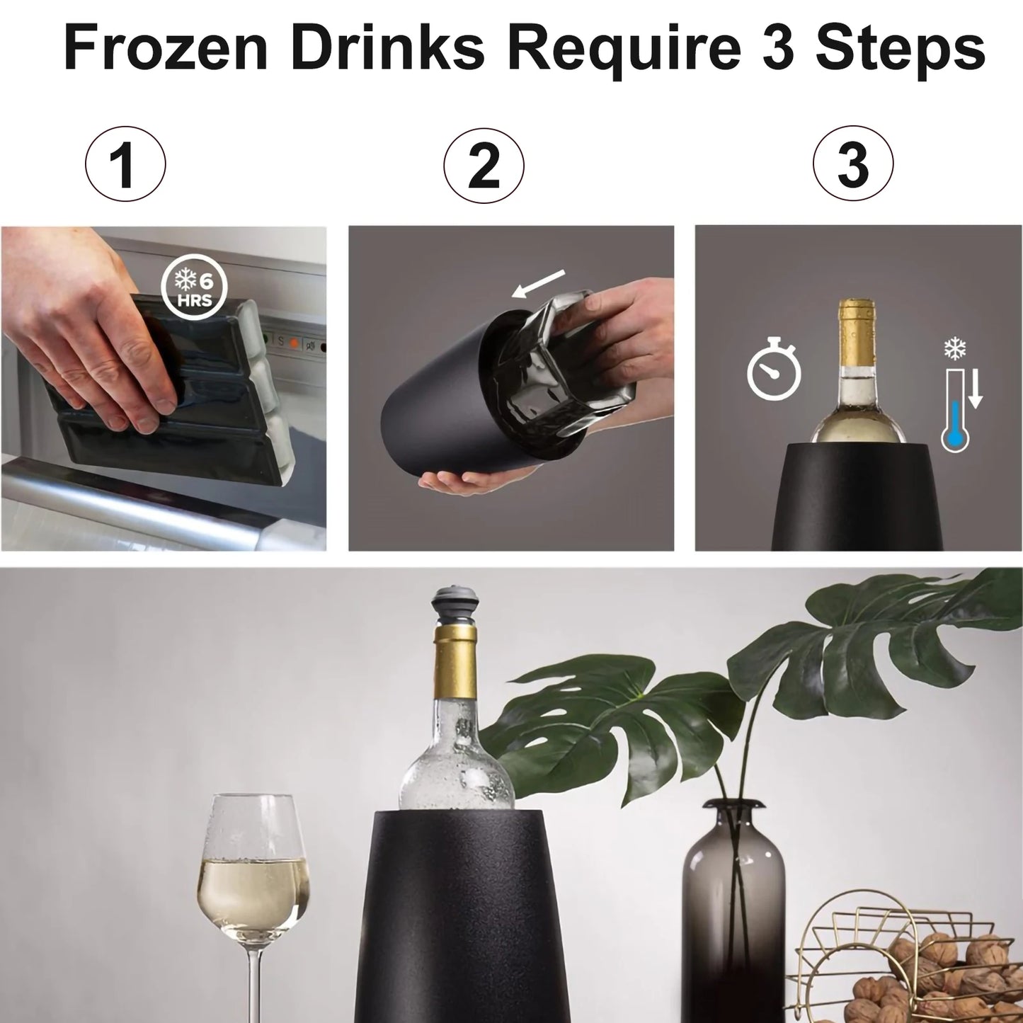 1 Pc Portable Wine Cooler Ice Bucket Wine Bottle Cooler Bags Bar Freezer Ice Bags Fast Cooling Champagne Removable Cooling Jugs