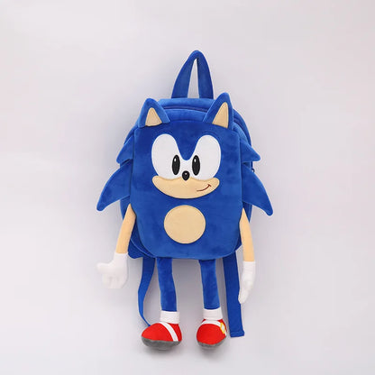 Sonic The Hedgehog Cute Plushes Backpacks Cartoon Fashion 3D Mini Women's Backpack Large Capacity Children's Kawaii Schoolbag