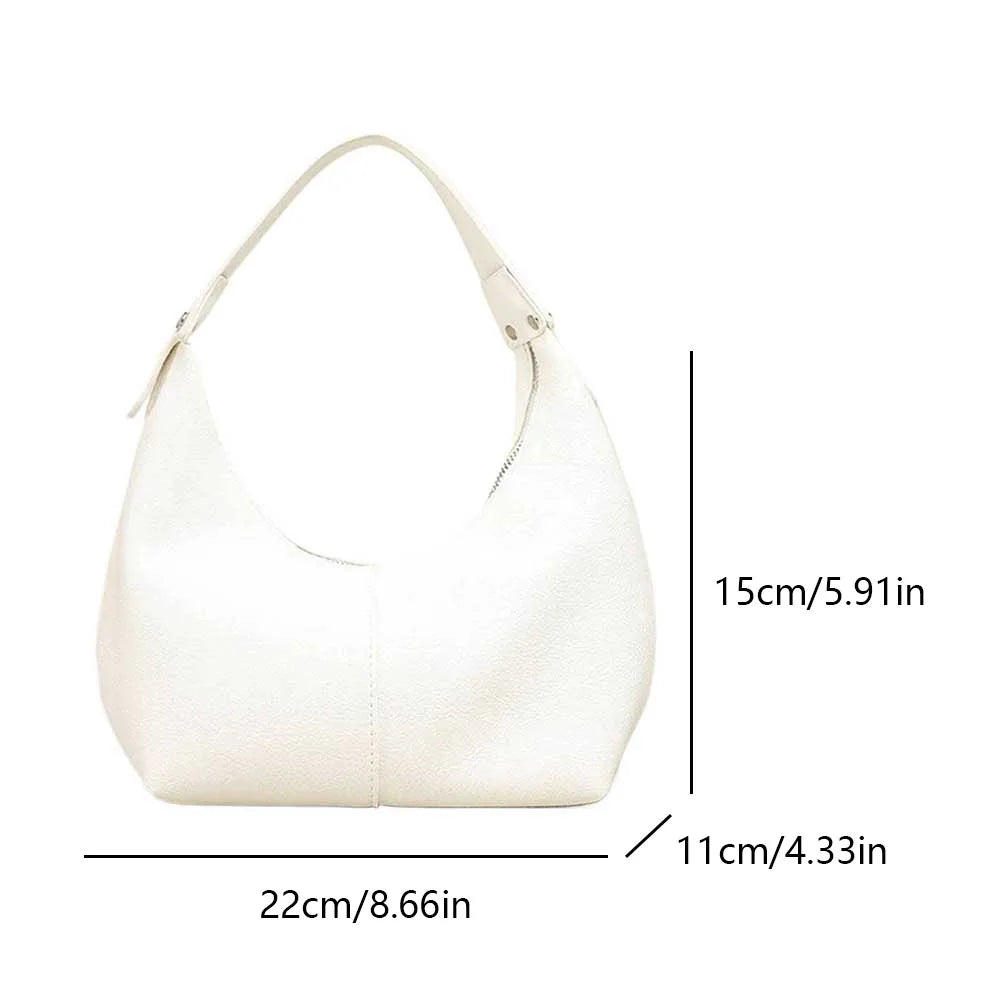 Women's Shoulder Bag 2024 Fashion Retro PU Vegan Leather Chic Small Tote Handbag Purses Luxury Design Ladies Shoulder Hand Bag