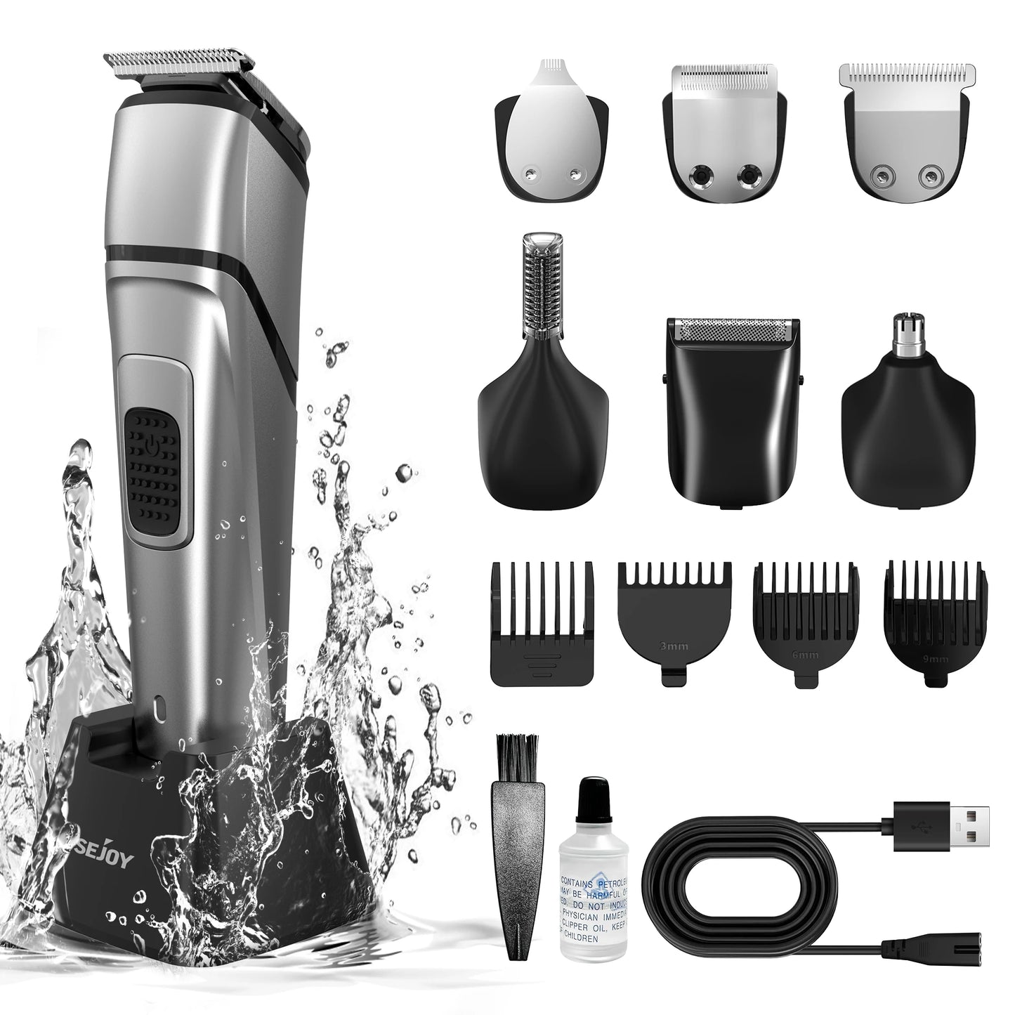 Electric Hair Clippers Shaver For Men's Razor Hair Cutting Trimmer kits Multifunctional Nose Hair Trimmer 5 In 1 Professional