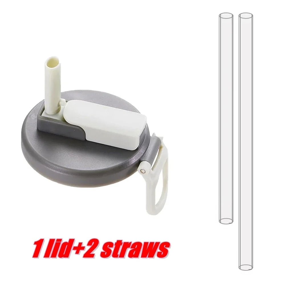 1pcs Silicone Lid Cover With 2 Straws Reusable Soda Can Lid Portable Canned Beverages Juice Beer Straw Cap For Home Picnic