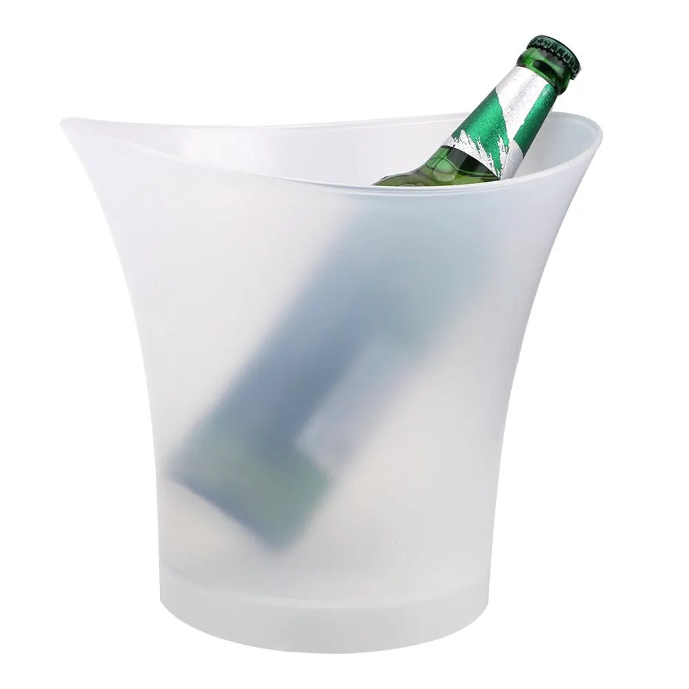 5L 6 Color LED Ice Bucket Waterproof Plastic Light Up Champagne Beer Buckets For Bars Nightclubs Night Party