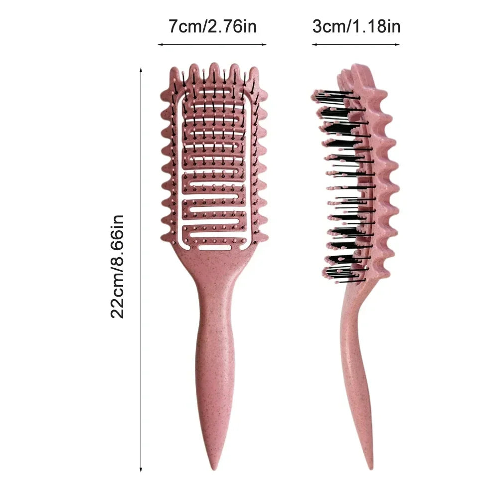 3 in 1 Curl Define Styling Brush Hollow Out Detangling Hair Brush Tangled Hair Comb Shaping Defining Curls Barber Styling Tools