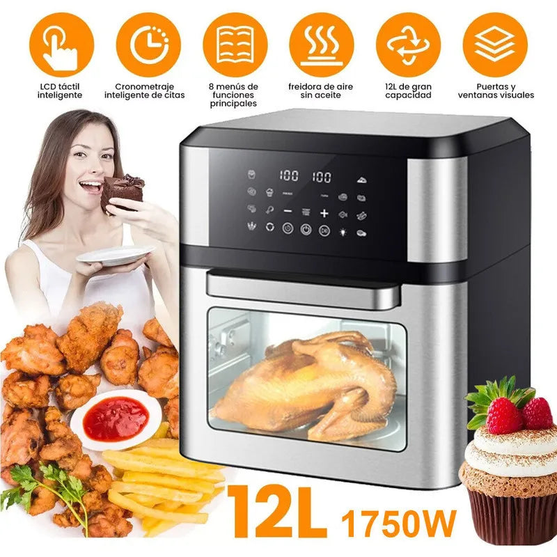 12L Air Fryer Digital Kitchen Oven Oil Free Low Fat Healthy Frying Cooker