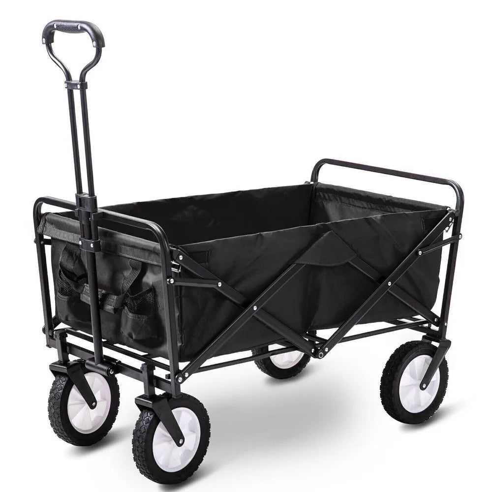 Outdoor foldable camping trolley pulling trolley heavy duty festival trolley beach car garden trolley shopping basket carrier