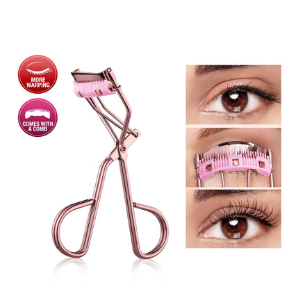 Professional Rose Gold Eyelash Curler Eyelash Cosmetics Makeup Tools Ladies Accessories Quick Styling Compact Portable