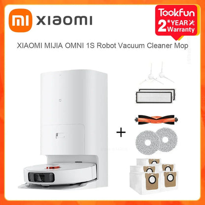 NewXIAOMI MIJIA Omni Robot Vacuum Cleaners 1S B116 Mop Smart Base Dirt Disposal Machine Dust Collection Self Cleaning Empty Dock