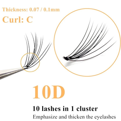 20/30D Mink Eyelashes Natural Eyelash bunches 1 box/60 bundle 3D Russian individual Eyelash Cluster Makeup Tool Lashes Wholesale