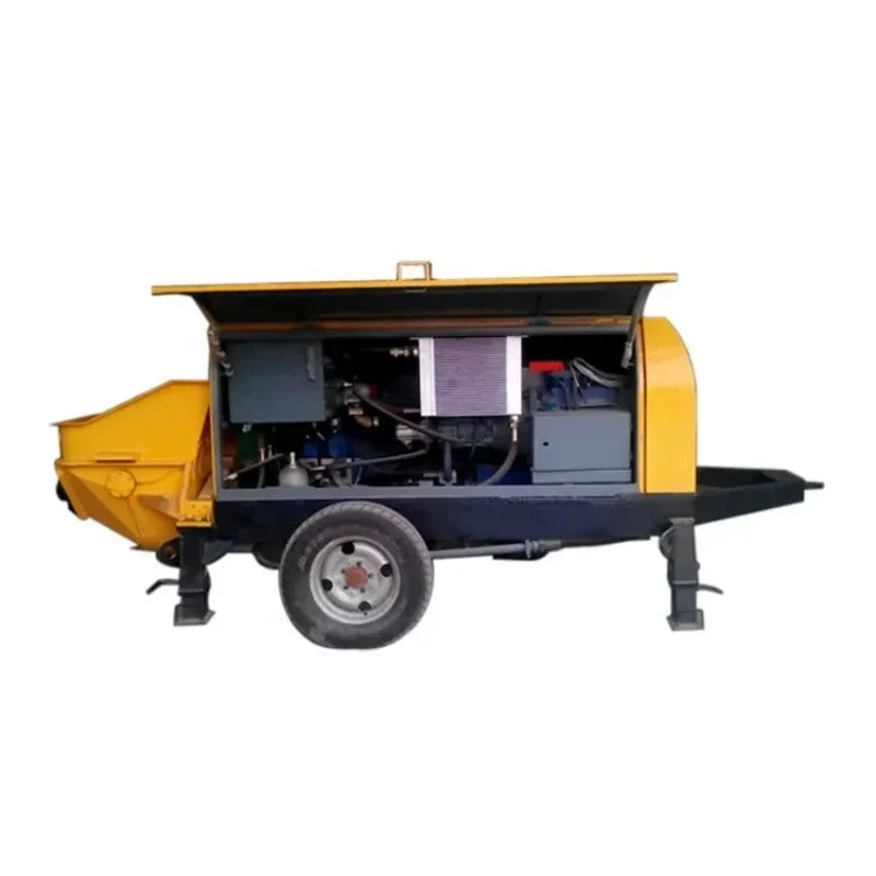 YG Concrete Pump Automatic Construction Machinery Trailer Mobile Concrete Pump Portable Concrete Mixer Mixing Machine with Pump