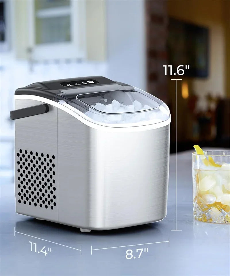 Ice Maker Electric Bullet Cylindrical Ice Maker Machine Automatic Household Mini Ice Machine for Milk Tea Shop Kitchen Office